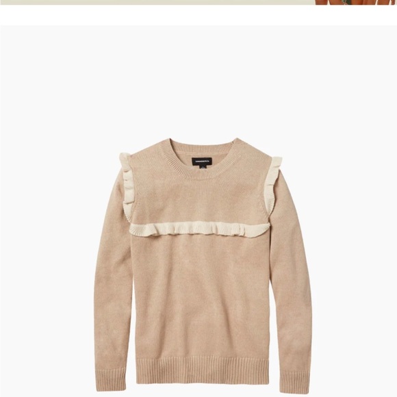 Summersalt Beige Sweater with Cream Ruffles NWT size L - Picture 2 of 4